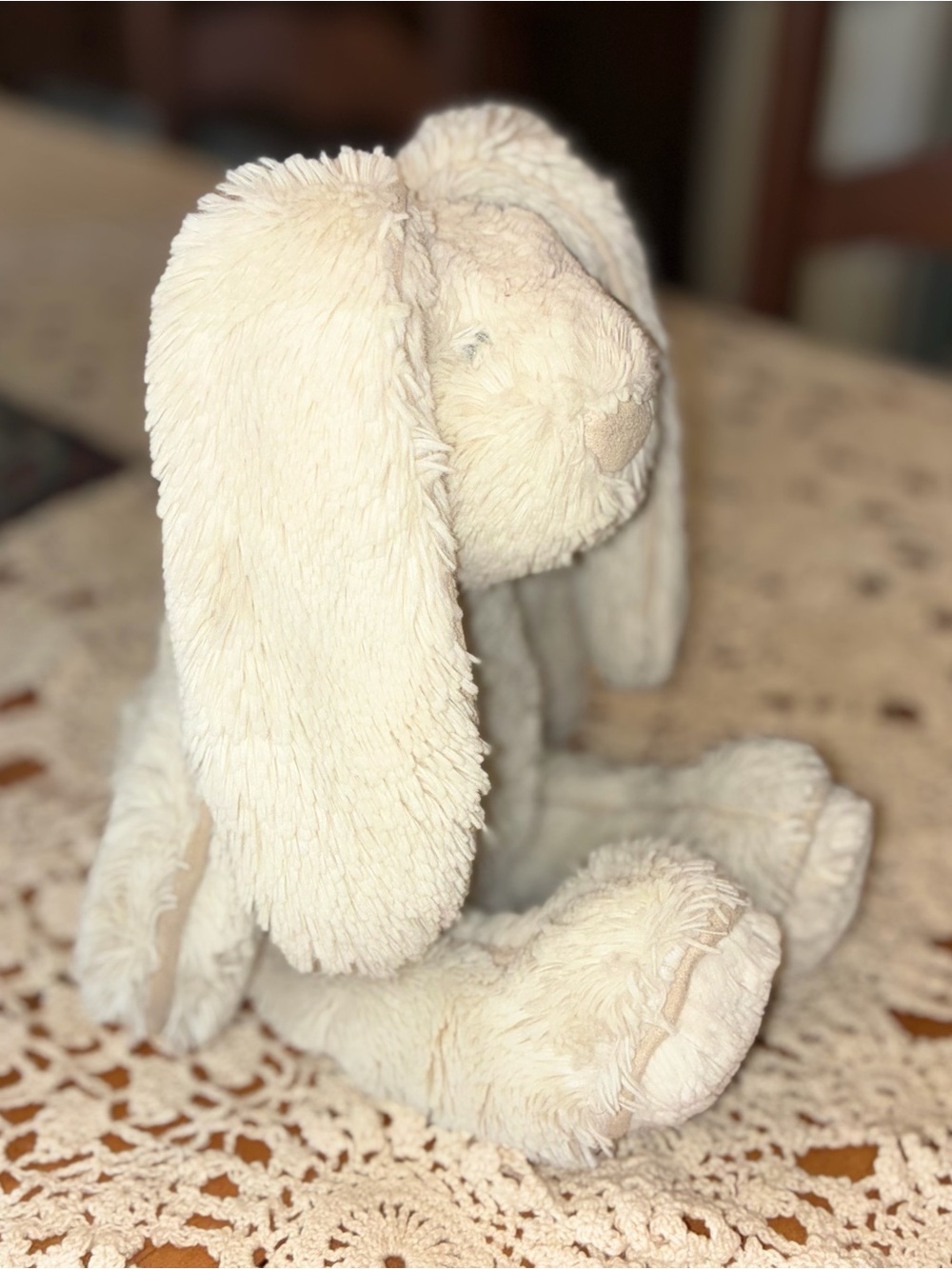Jellycat Cream "Piper" Plush Bunny with Floppy Ears - Picture 15 of 15